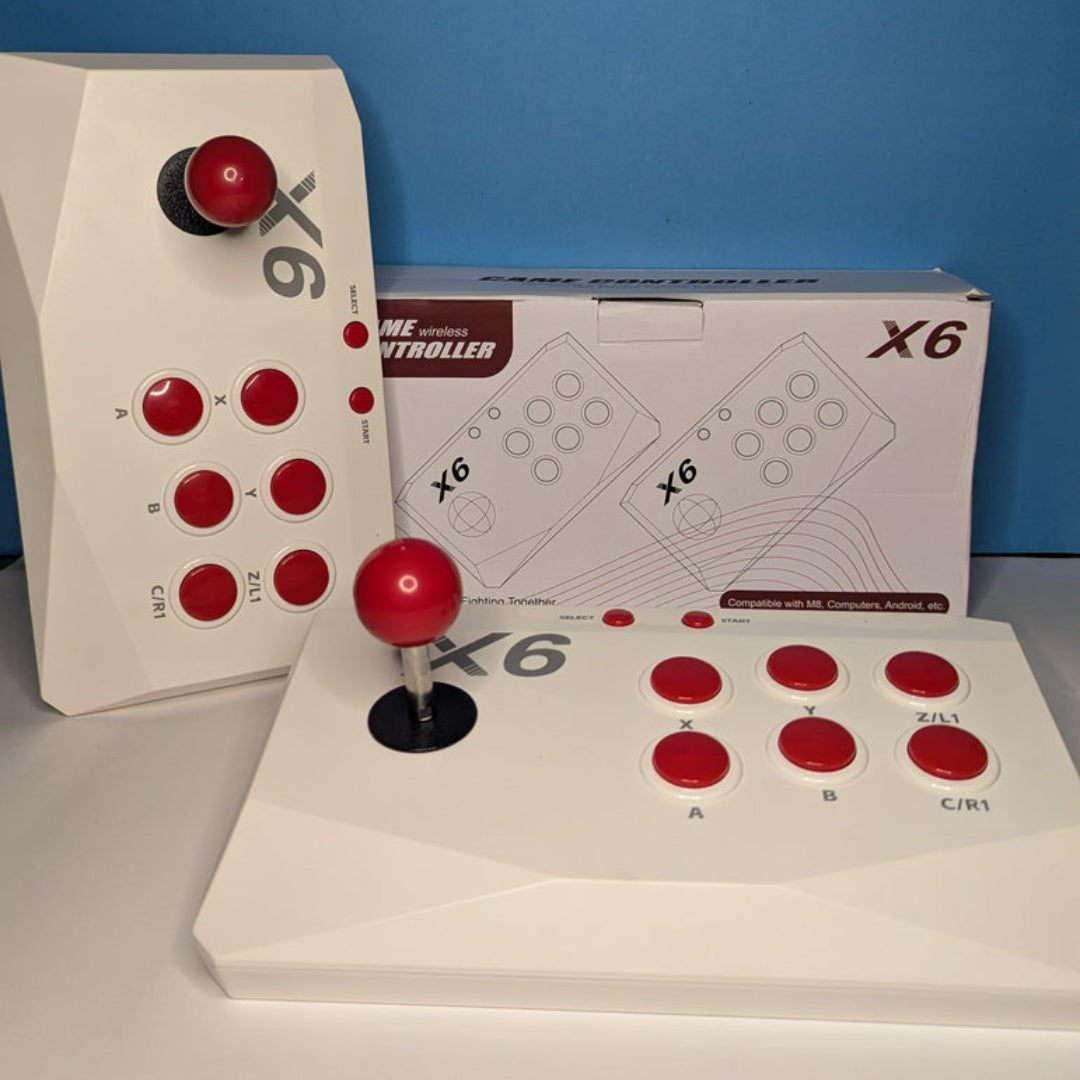 X6 Video Game Console with Double Arcade Joystick 64GB Built-in 20000+ Games