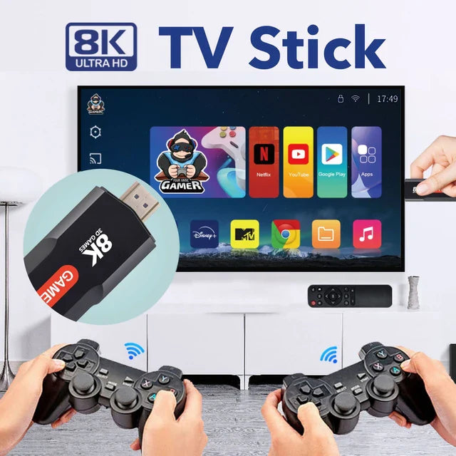 Original  android plus gaming box Android 12 box 4k Smart with 2 Wilress Controller