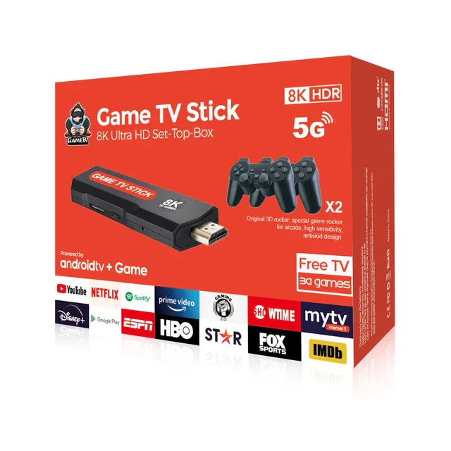 Original  android plus gaming box Android 12 box 4k Smart with 2 Wilress Controller