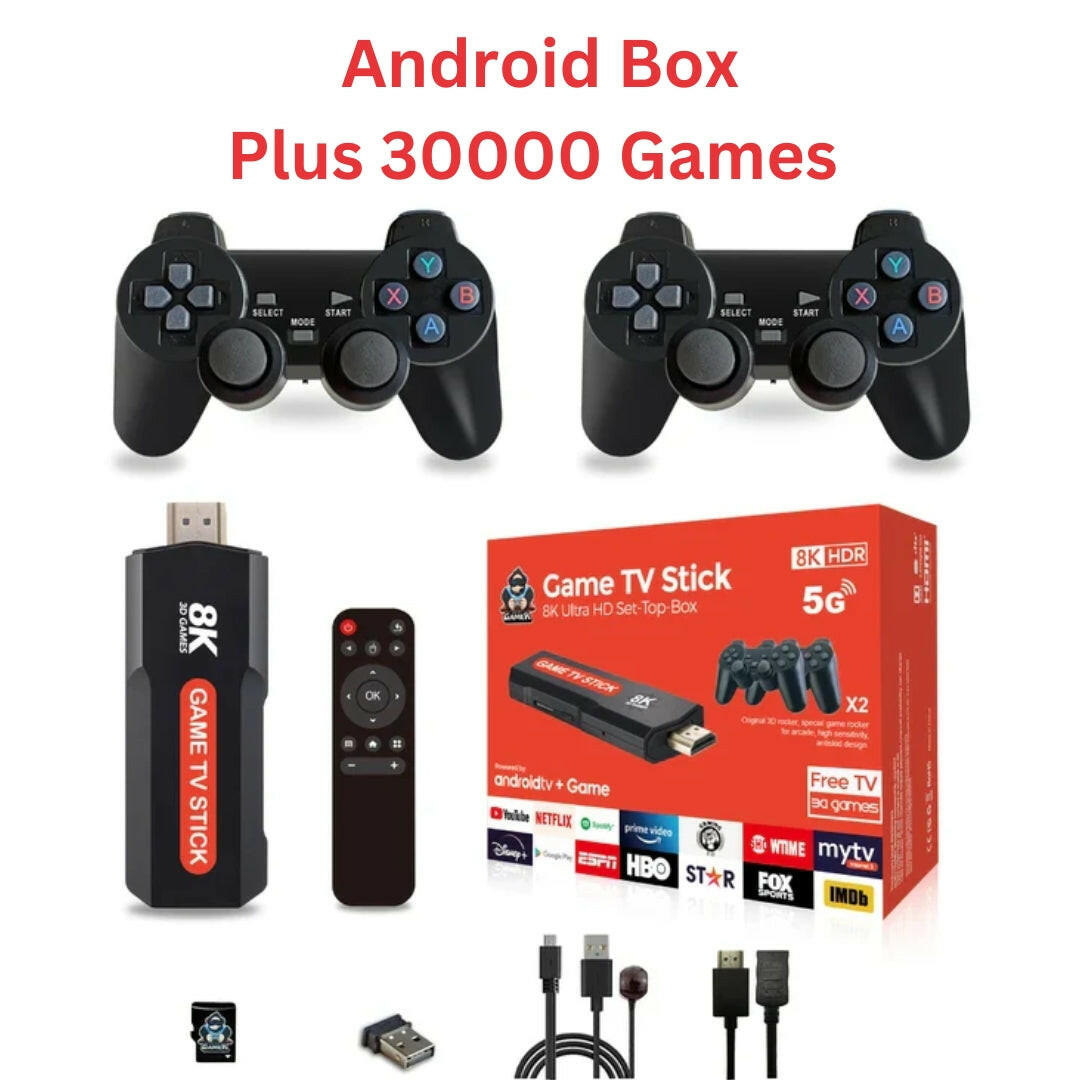 Original  android plus gaming box Android 12 box 4k Smart with 2 Wilress Controller